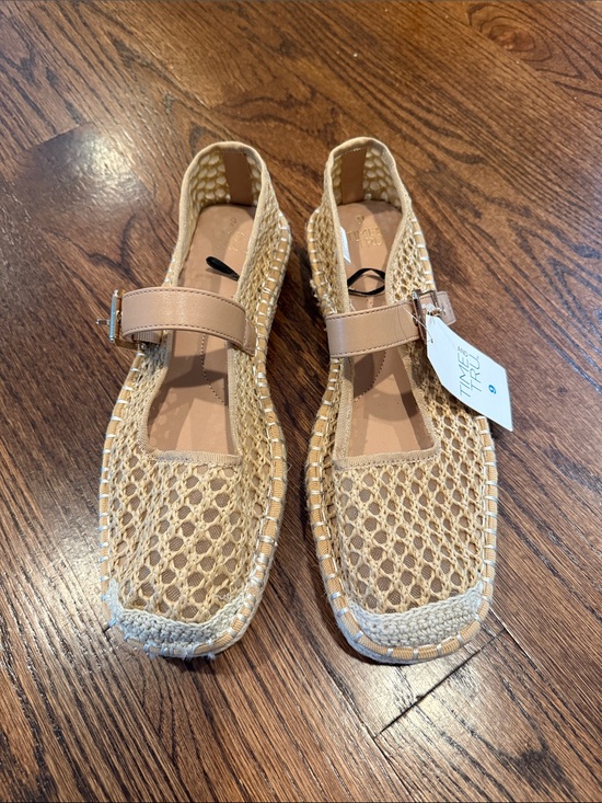 Time and Tru Shoes - MWT Time and Tru Tan Mesh Mary Jane Espadrilles